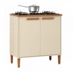 Balcão para Cooktop Munique 4e5 Bocas Cnlt Rusti/ Nat Off White