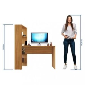 Escrivaninha com Estante Office NT 2105 Freijo Trend