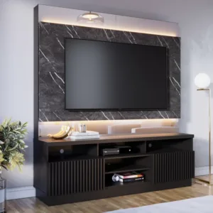 Home Marajo Com Led Para Tv De Até 70 Polegadas Colibri Preto Fosco/ Grigio