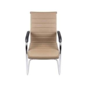 Kit 5 Cadeiras 3322 Baixa Em Pu Caramelo Base Fixa