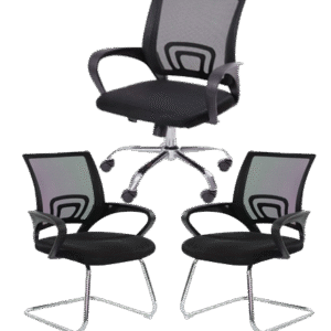 Conjunto Cadeira 3310, 2 Fixas 1 Giratoria (cópia)